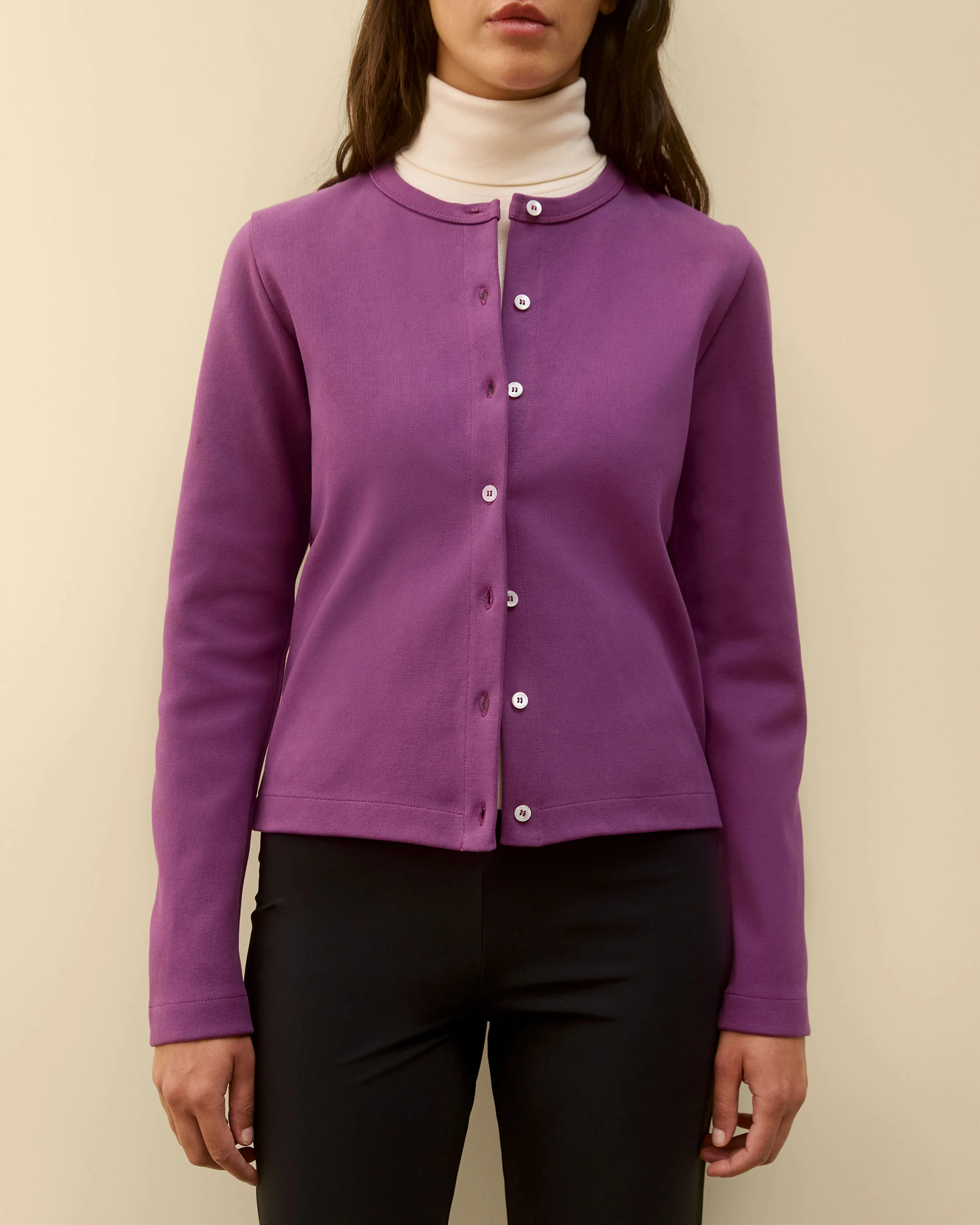POPPY CARDIGAN | Grape - Image 4