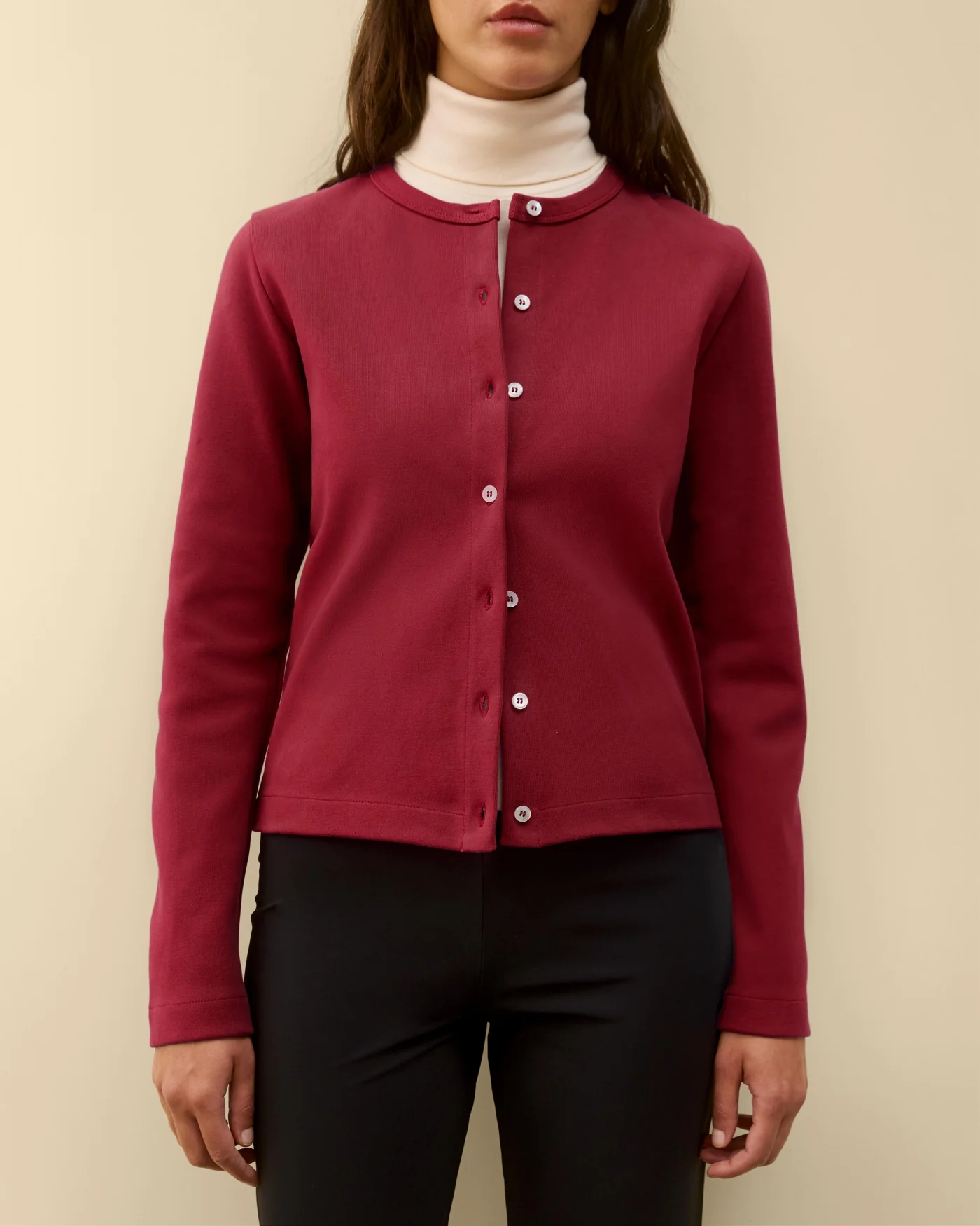 POPPY CARDIGAN | Mulberry - Image 4