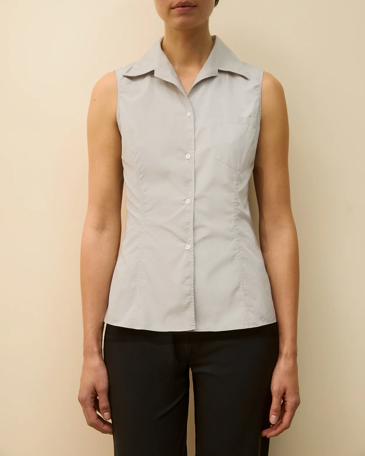 ROSIE SLEEVELESS SHIRT | Grey - Image 7