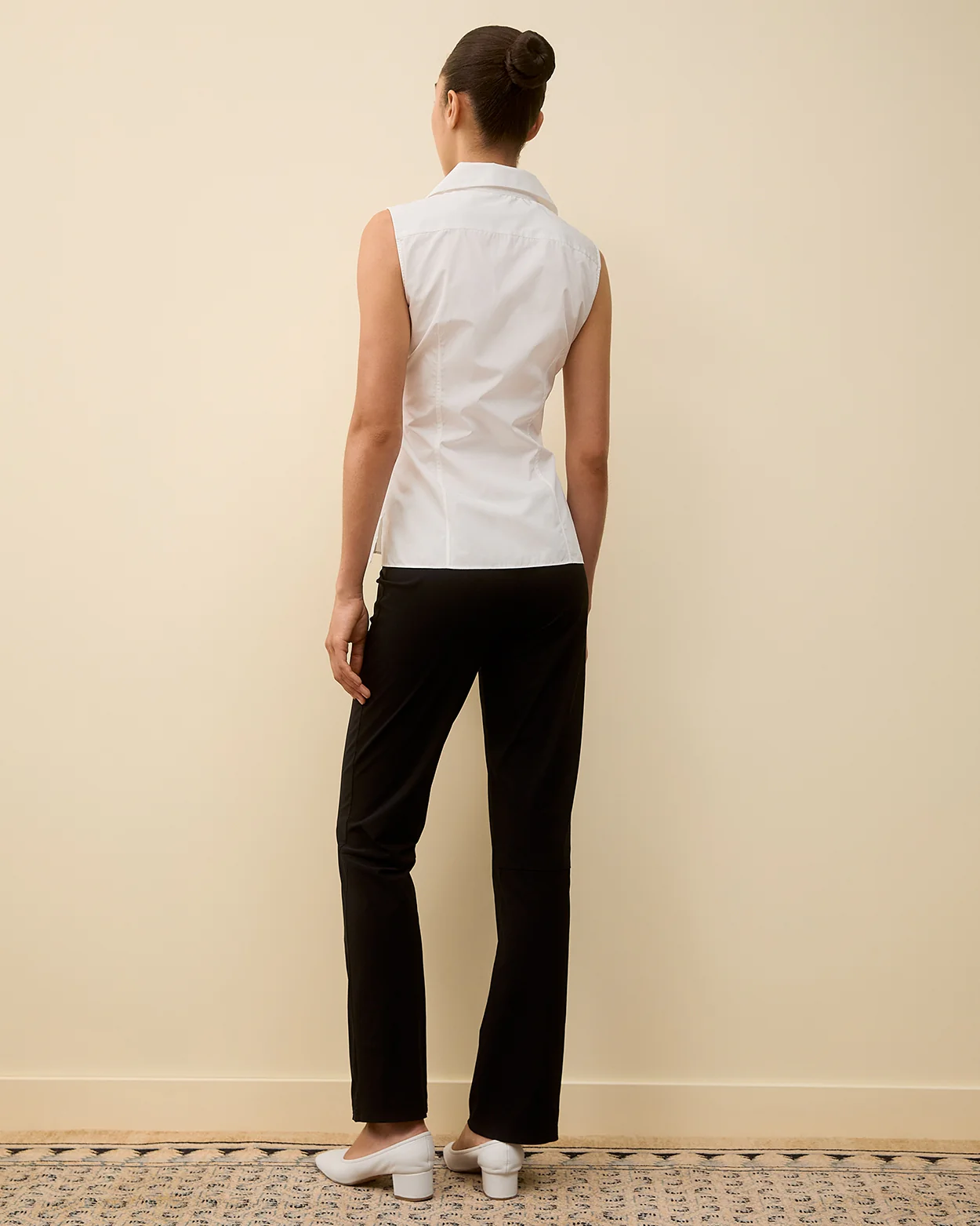 ROSIE SLEEVELESS SHIRT | White - Image 3